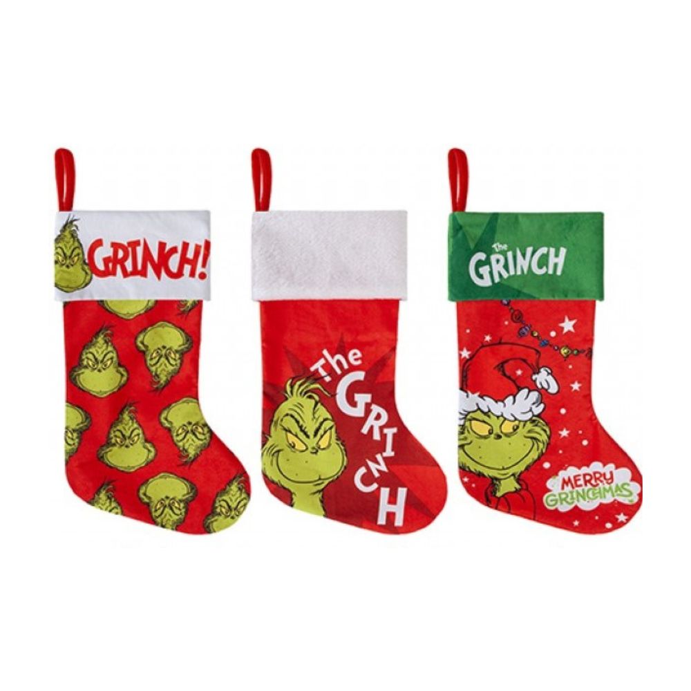 Set Of 3 Grinch Christmas Stockings