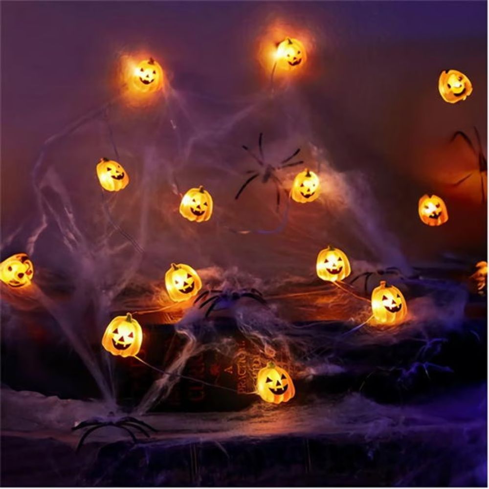 10 Light Up Halloween Pumpkin String Light