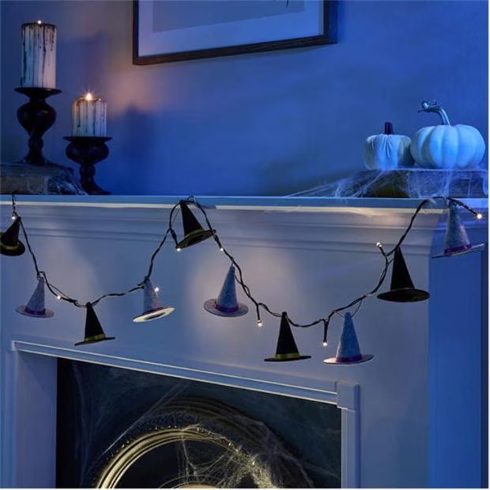 10 LED Witch Hat Halloween String Lights