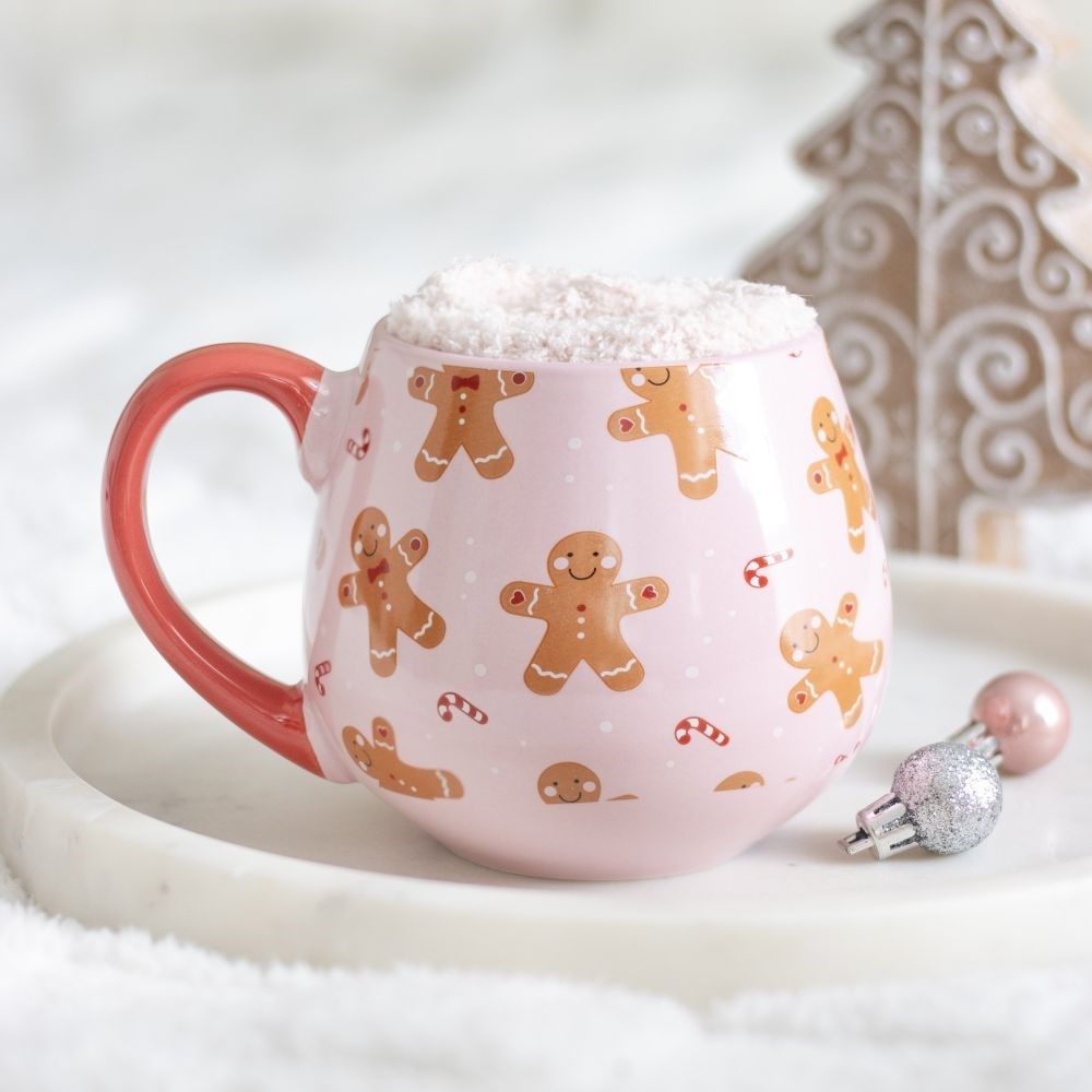 Gingerbread Mug And Socks Christmas Set