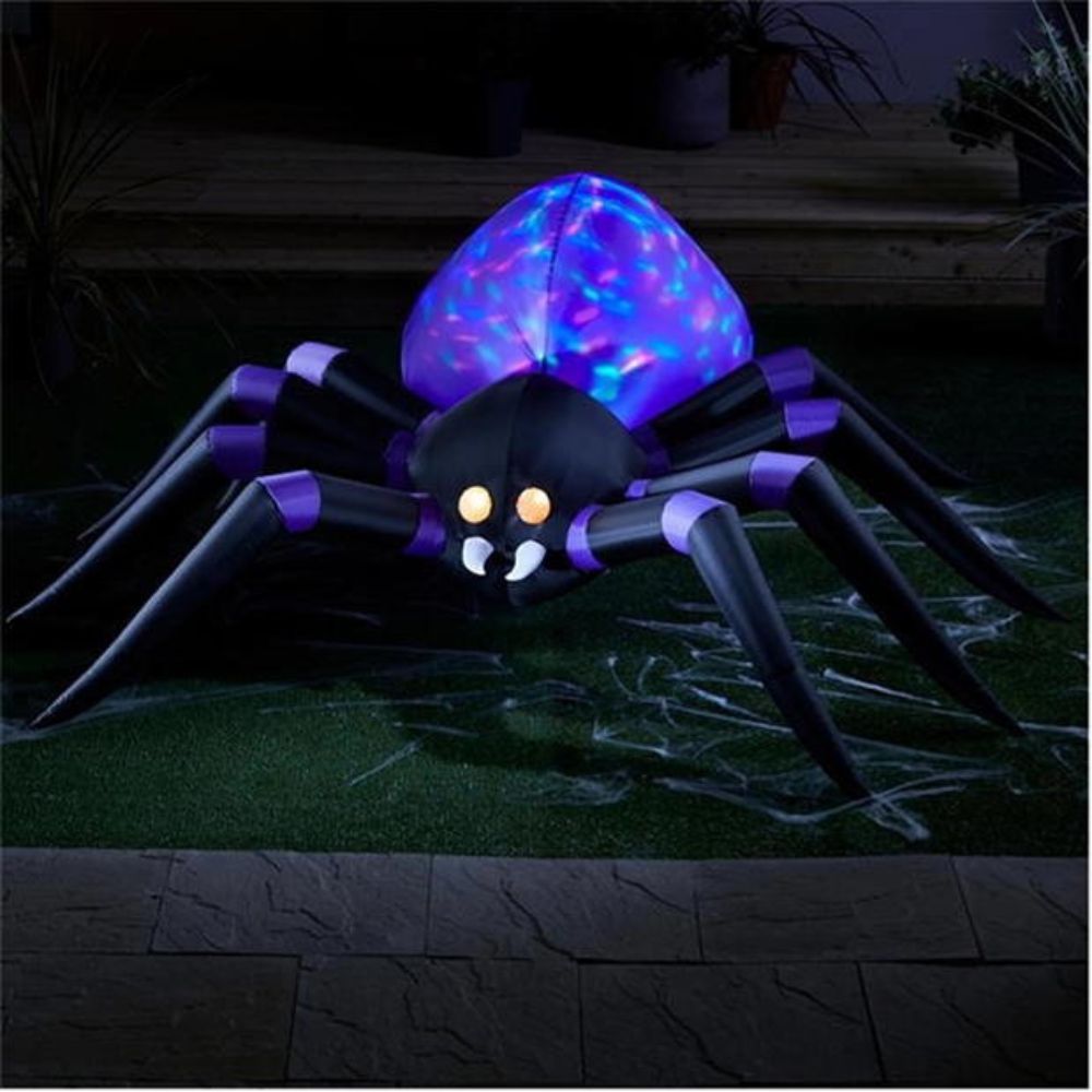 6ft Light-Up Inflatable Halloween Spider Decor