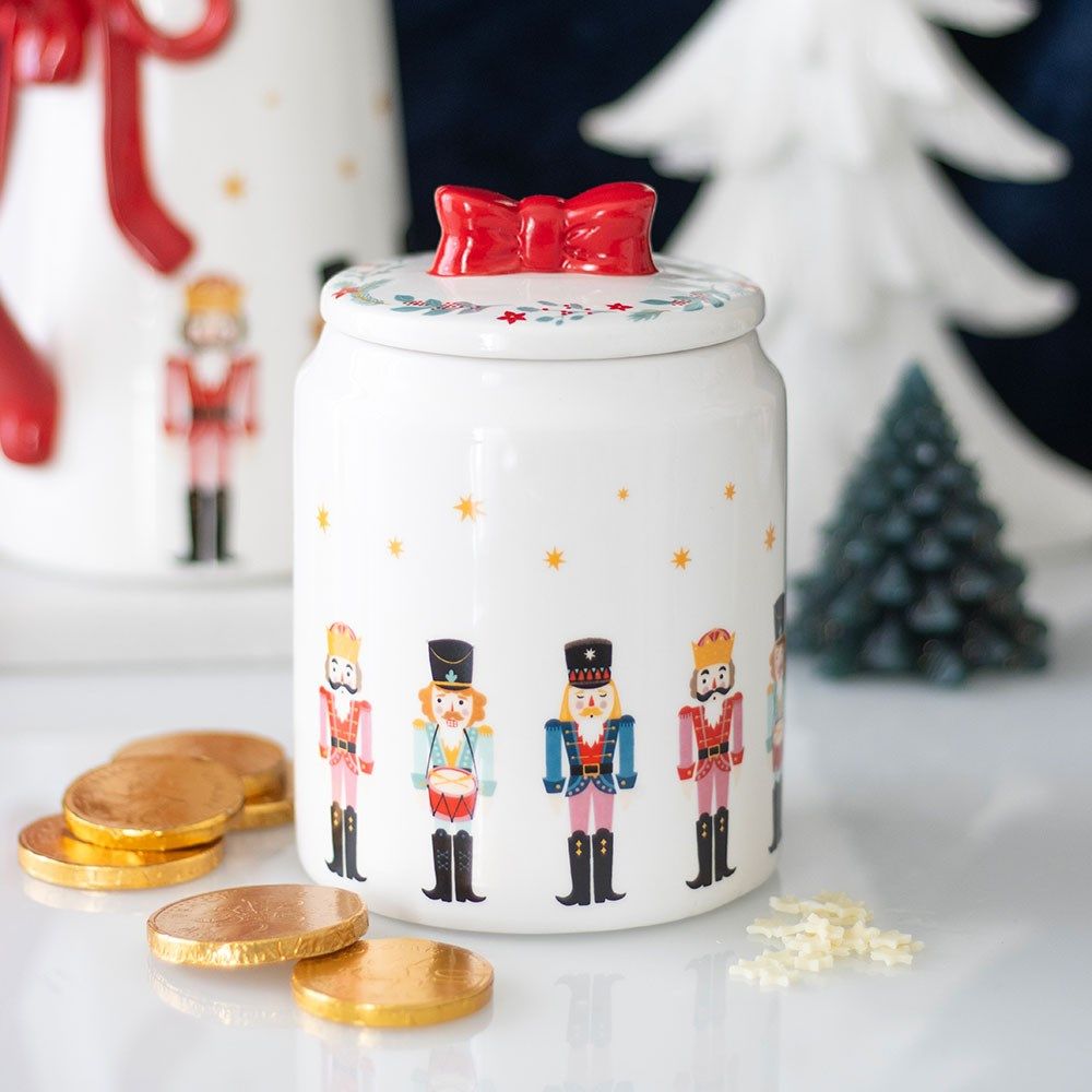 Christmas Nutcracker Storage Jar With Lid