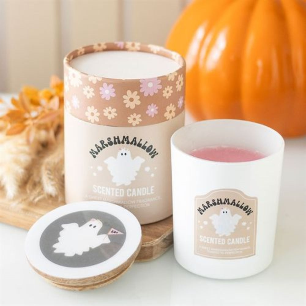 Ghost Marshmallow Scented Halloween Candle - 28hr