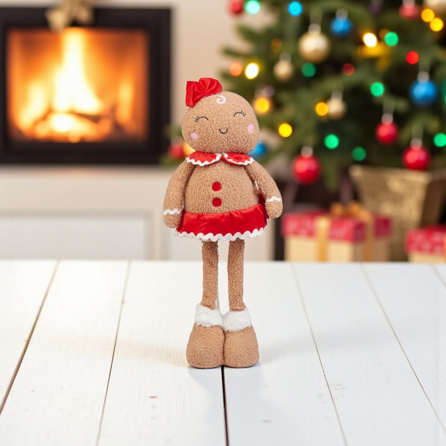 Standing Festive Gingerbread Girl
