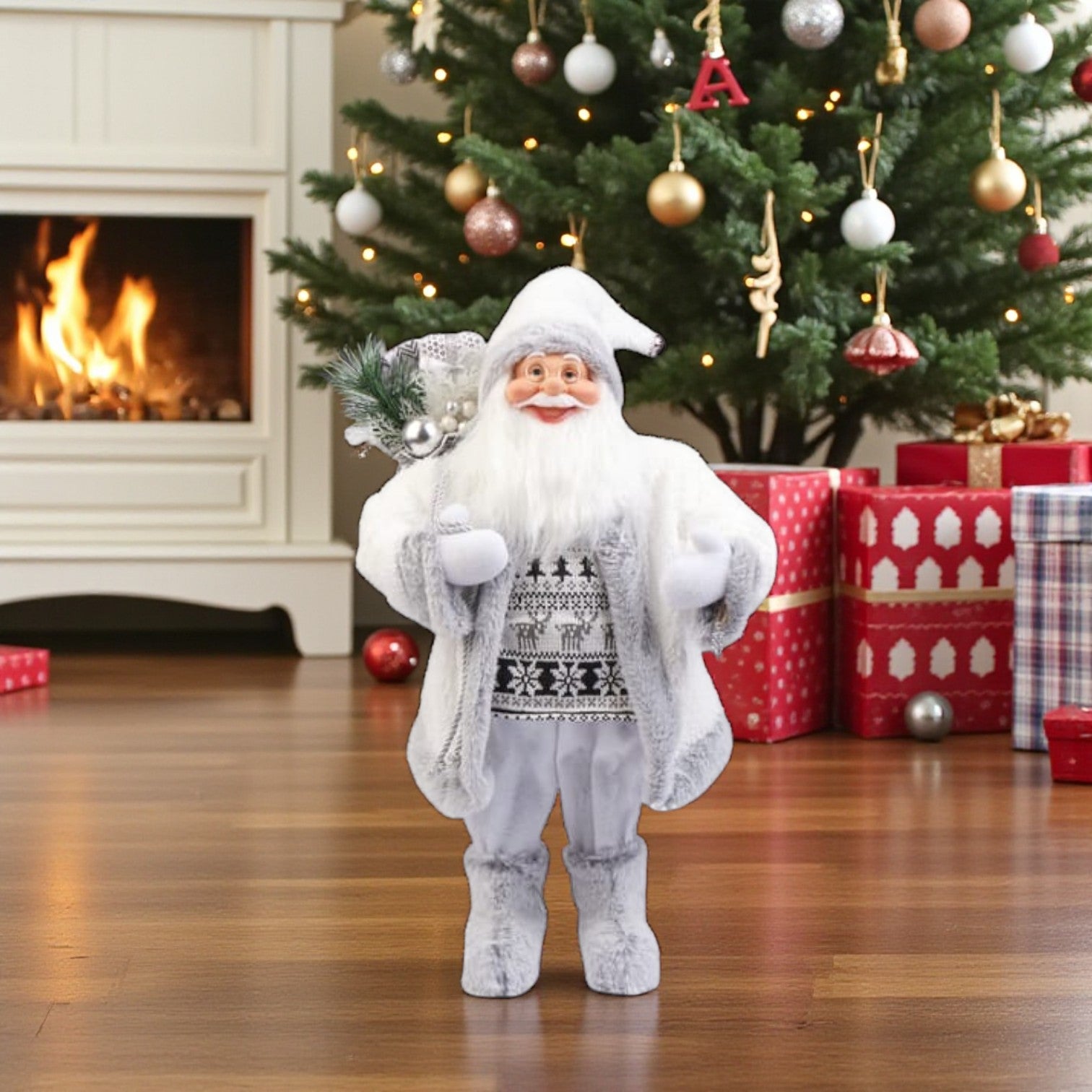 Standing Christmas Cosy Ski Santa