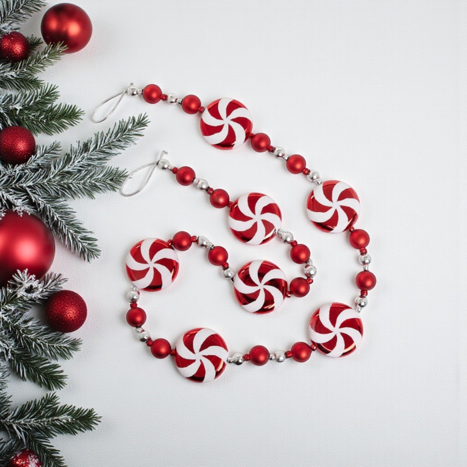 Candy Cane Swirl Sweet Christmas Garland