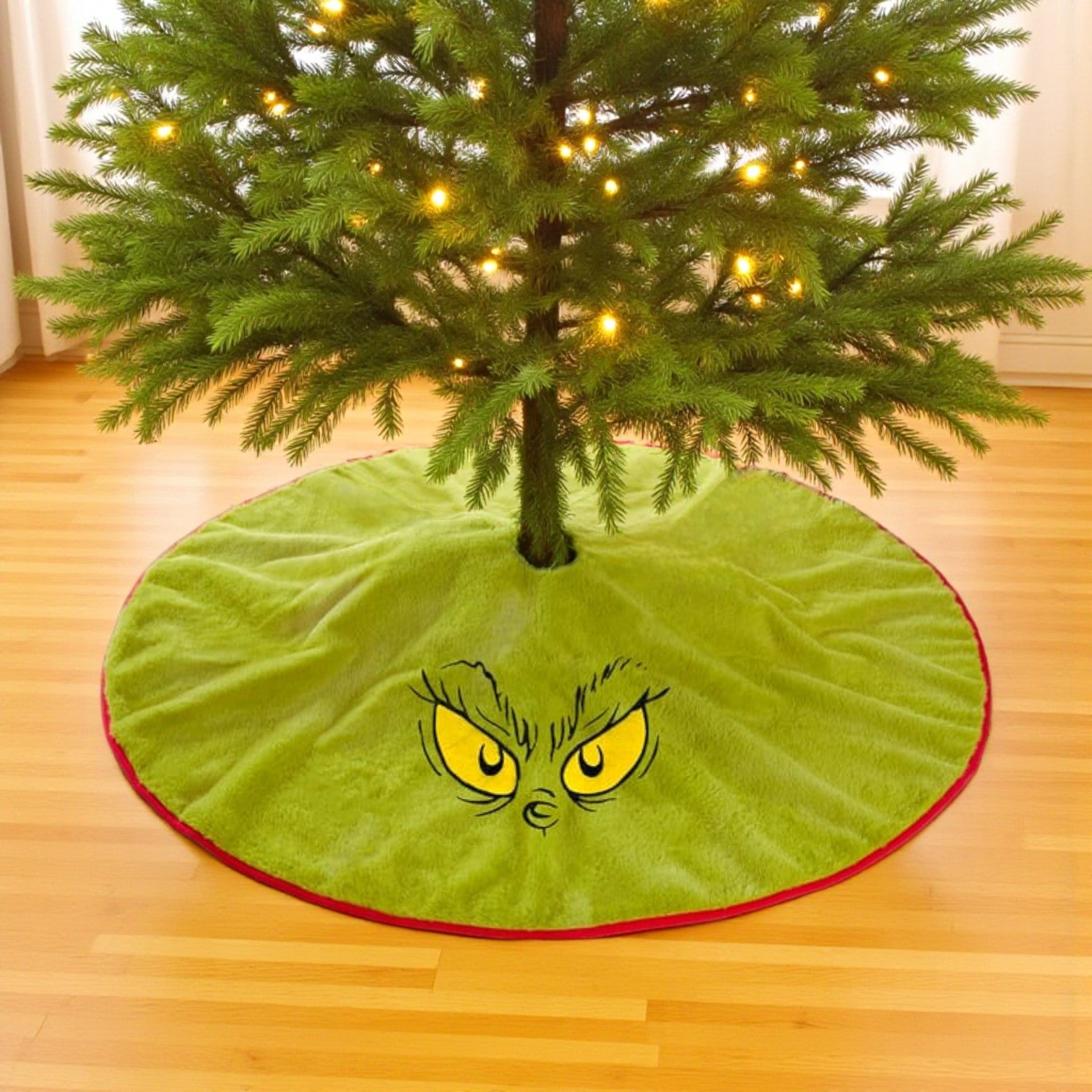 Grinch Eyes Christmas Tree Skirt