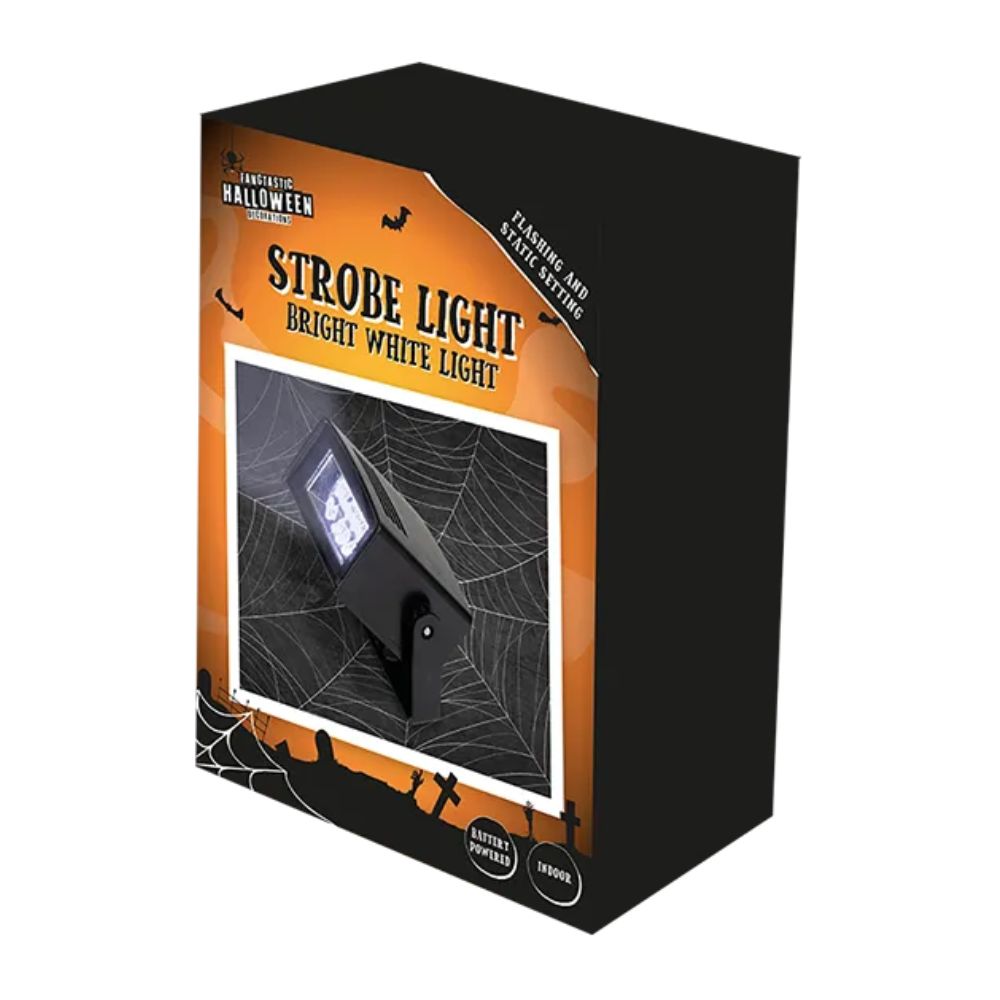 Halloween White LED Strobe Light with Hanging Bracket