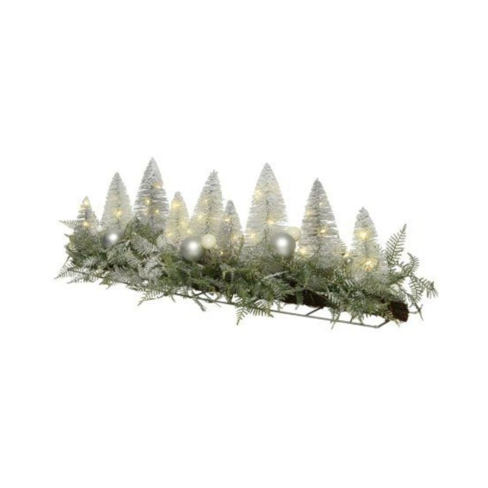 Light Up Snowy Fir Tree Table Centerpiece