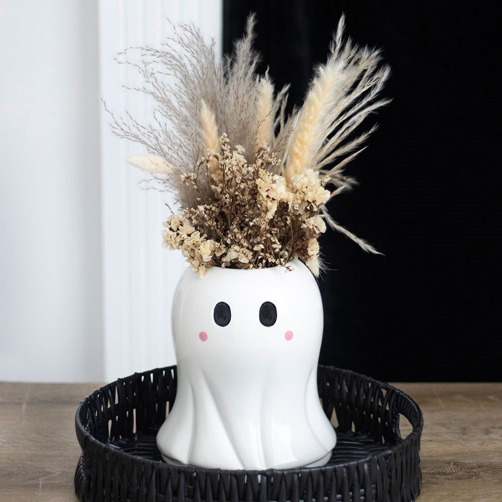 Ceramic Halloween Ghost Flower Vase Decor
