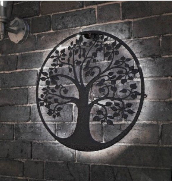 Tree Of Life Solar Garden Wall Light