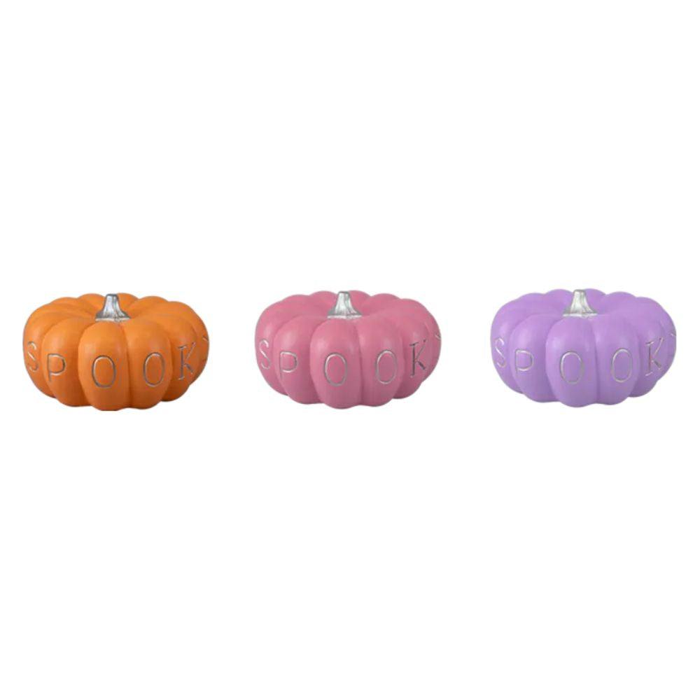 Set of 3 Terracotta Pastel Halloween Pumpkins