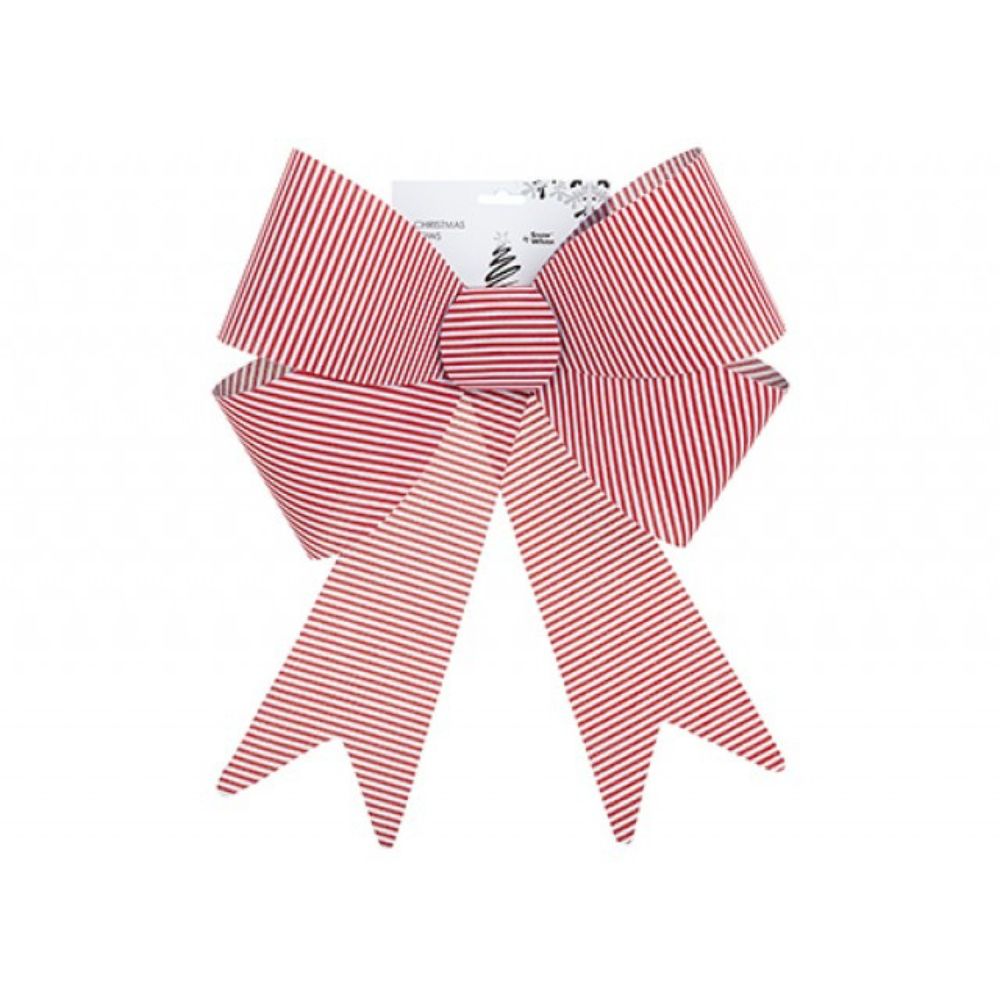 XL Candy Cane Stripe Bow Decoration