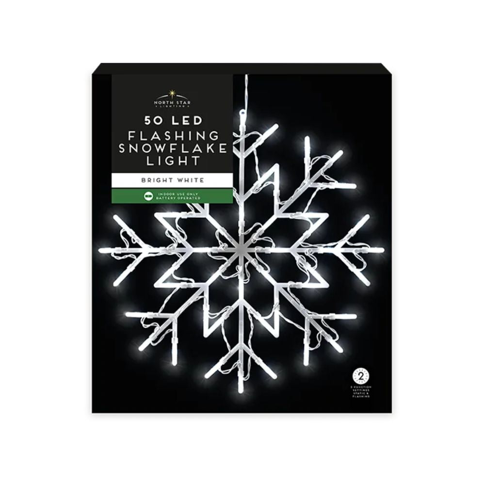 Flashing Cool White Snowflake Window Light