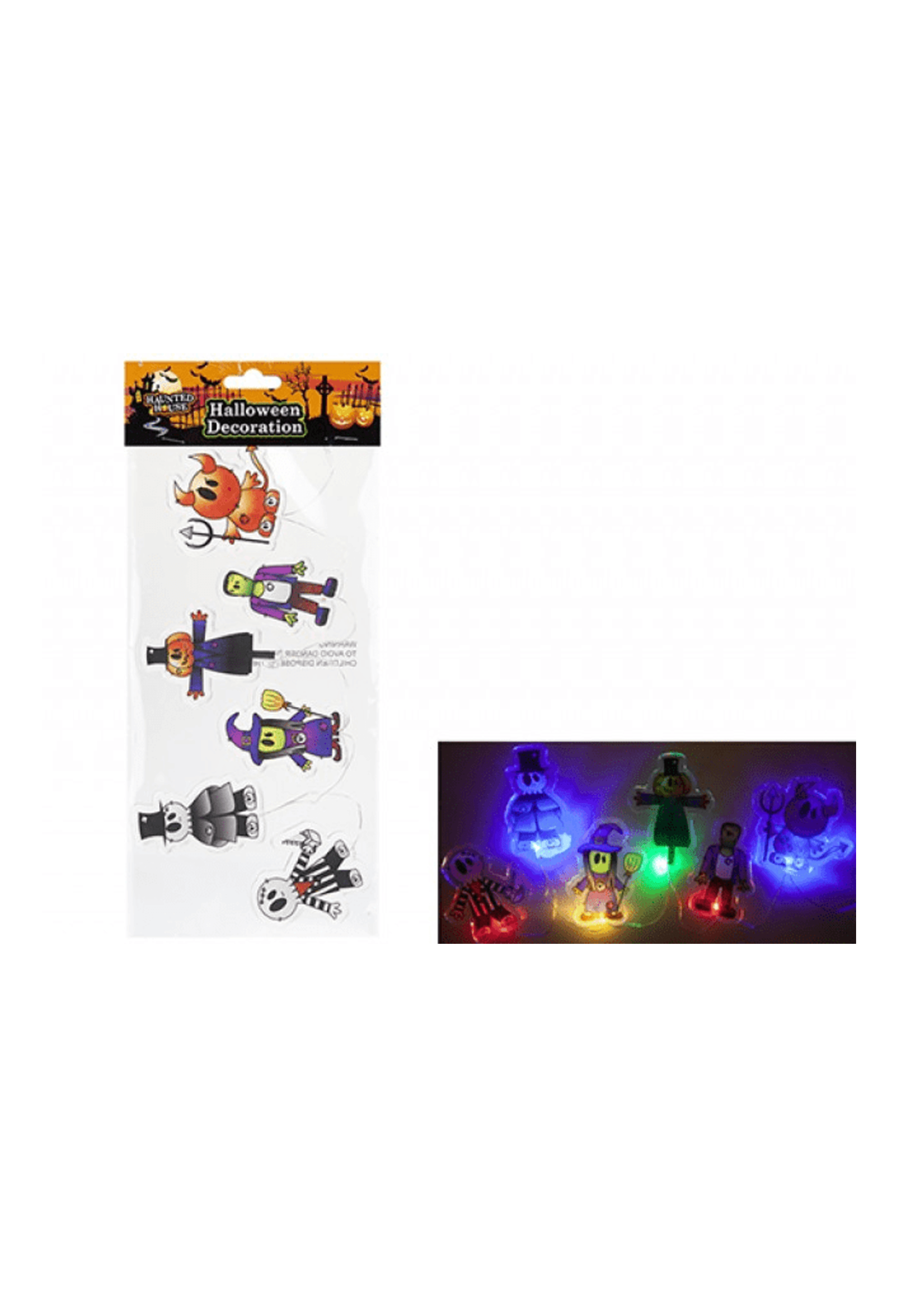 Light Up Halloween Window Gel Stickers