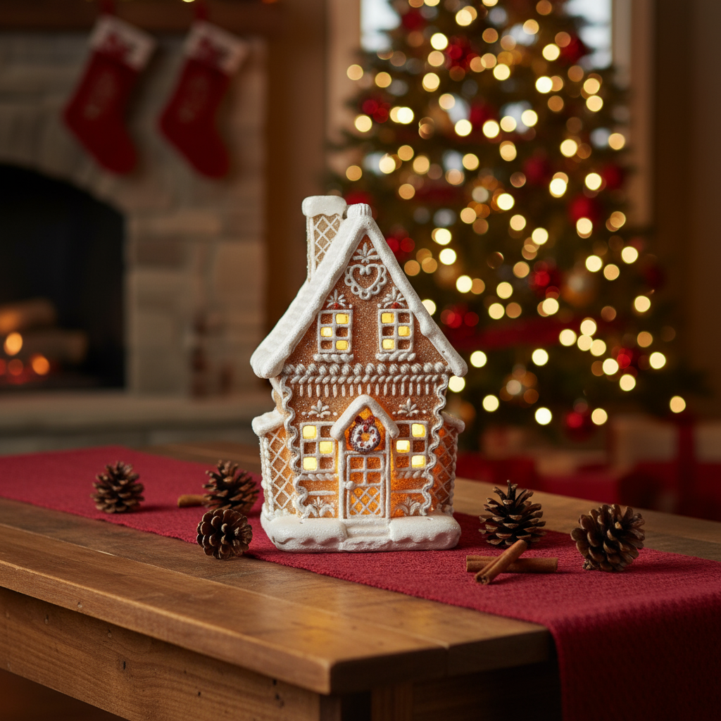 Decorative Light Up Gingerbread House