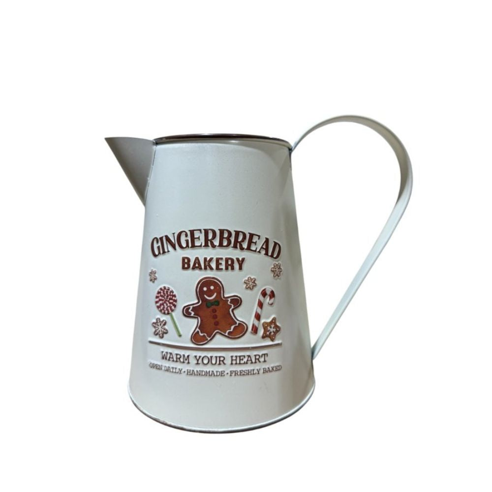 Gingerbread Christmas Jug Vase Metal