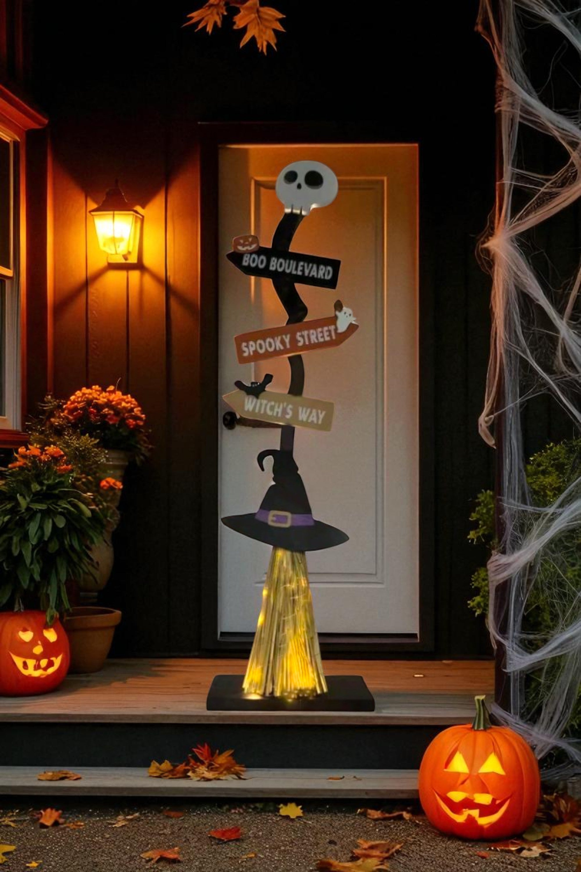 4ft Halloween Light Up Witches Broom