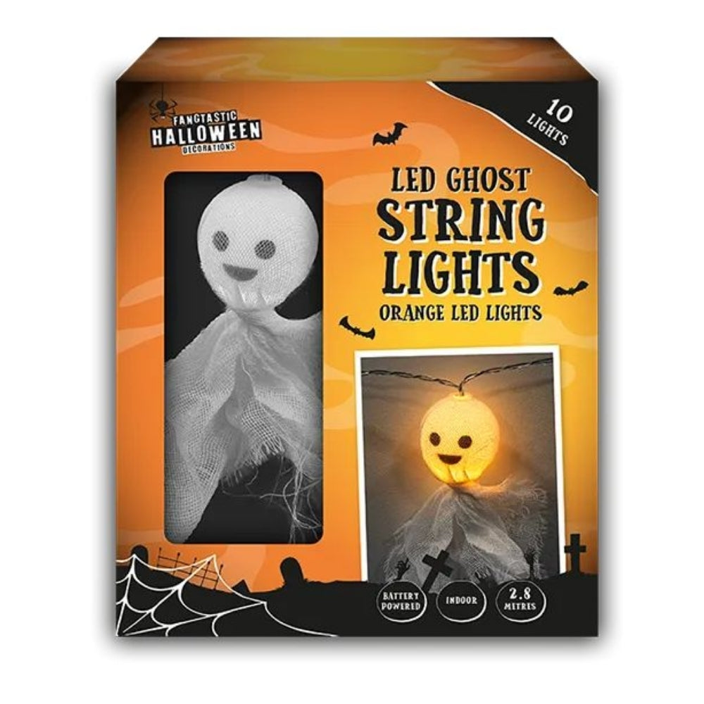 2.8M LED Halloween Ghost String Lights Indoor Decor