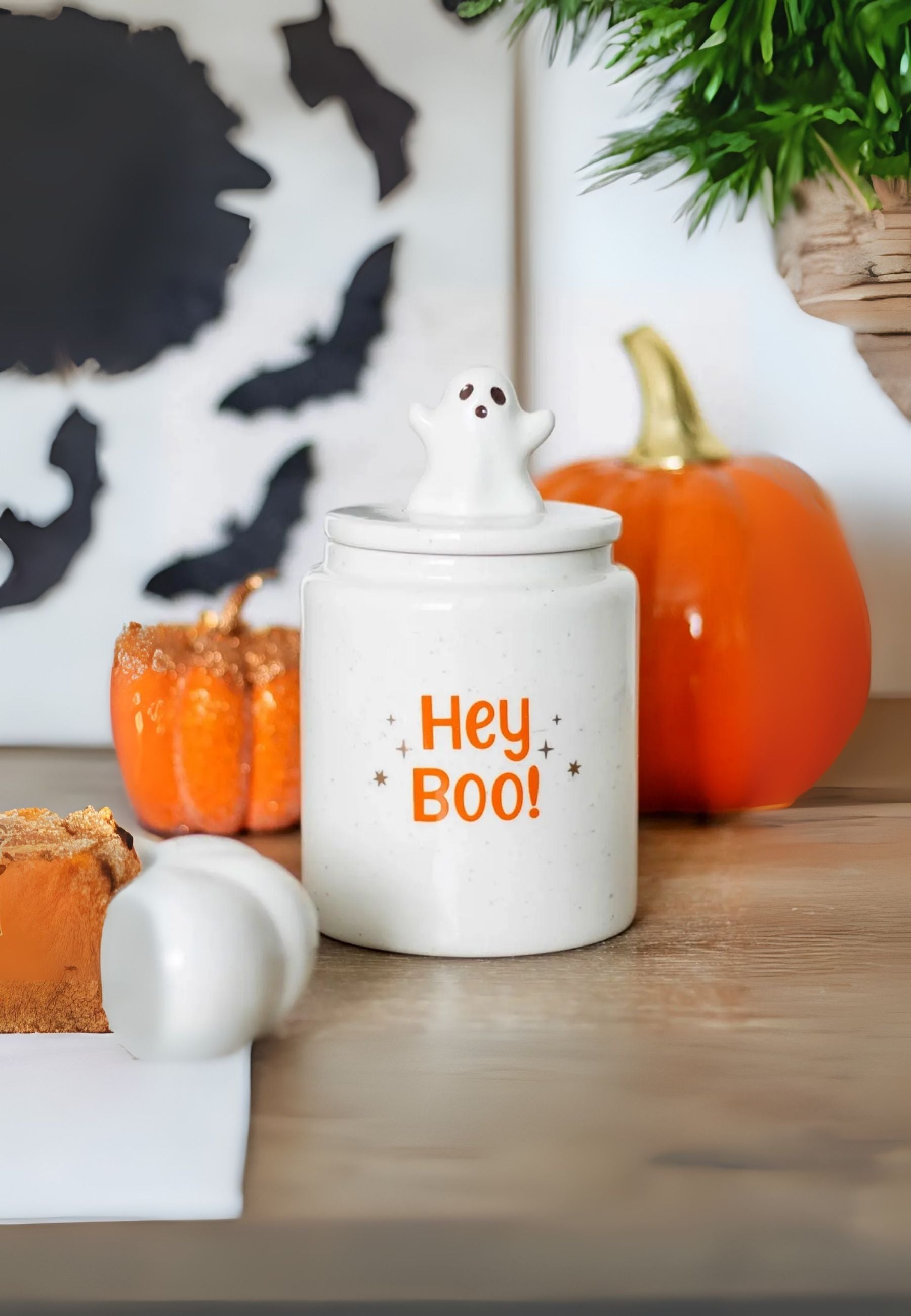 Hey Boo Halloween Ghost Storage Jar