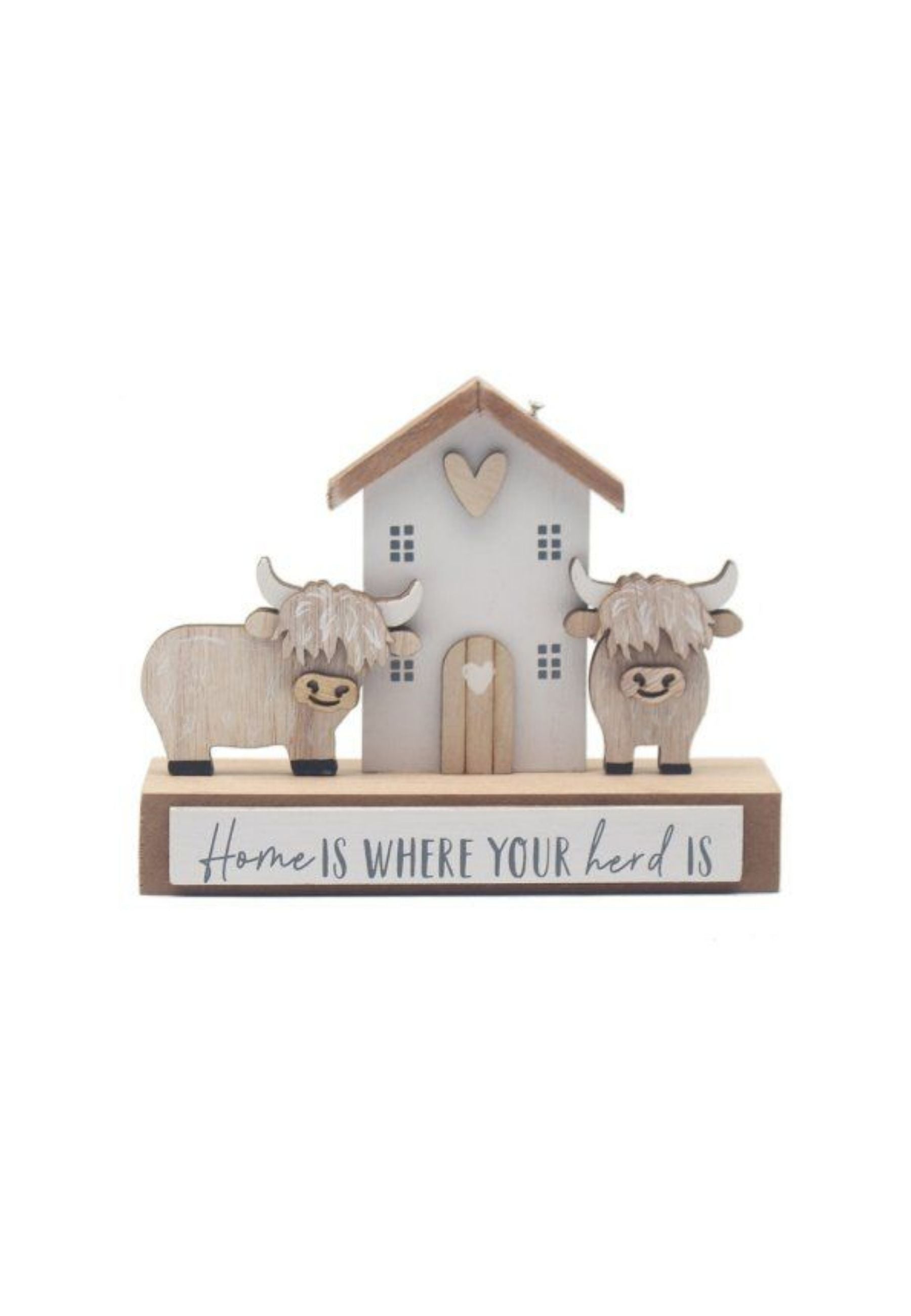 Highland Cow Home Is Where Herd Is Plaque