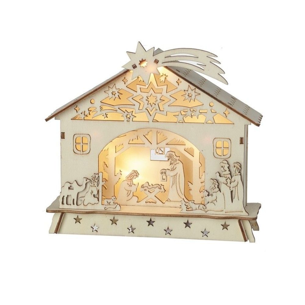 Light Up Cut Out Christmas Nativity Scene