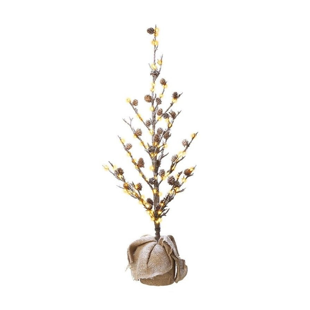 Light Up Tall Pine Cone Twig Tree