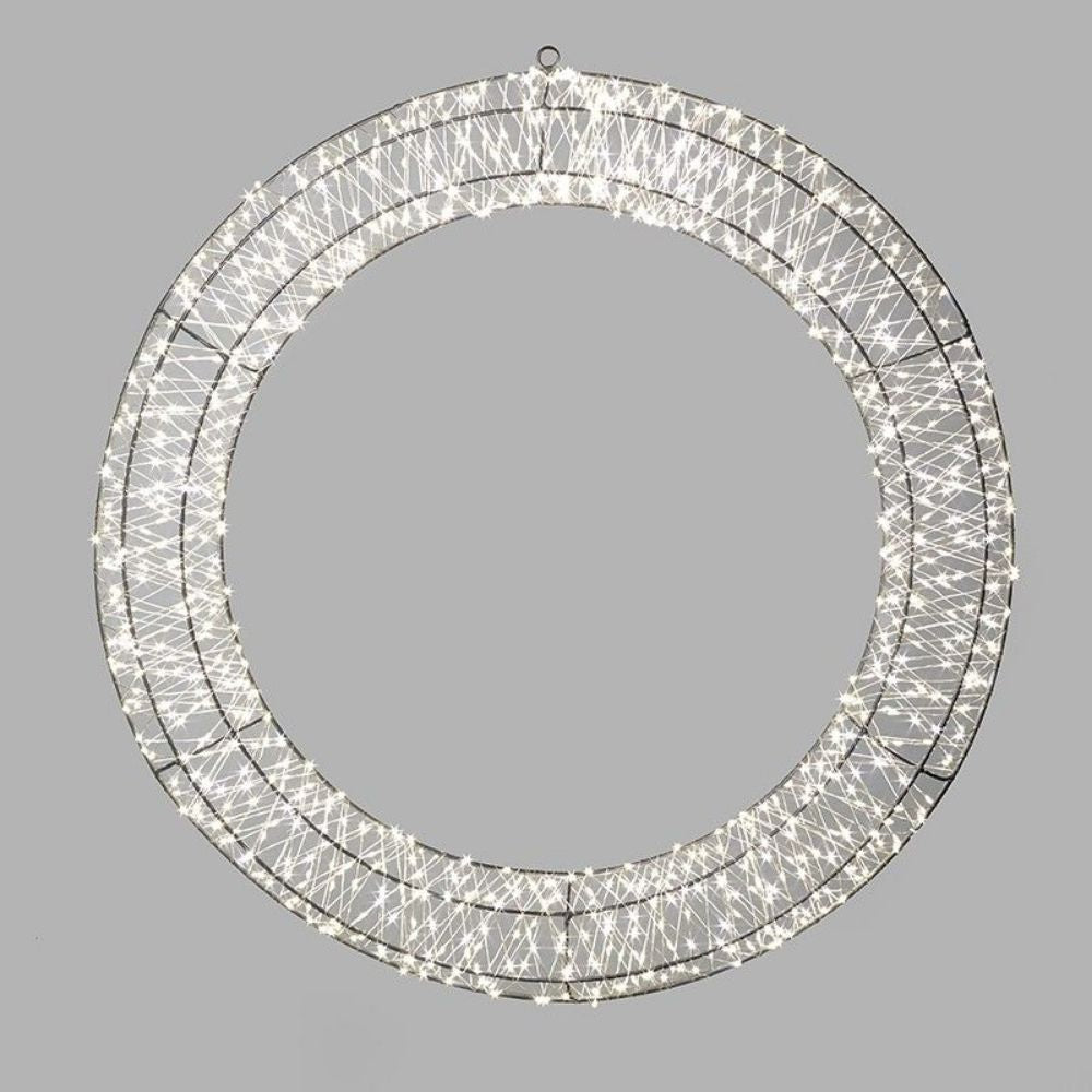 Flat Back Light Up Christmas Door Wreath