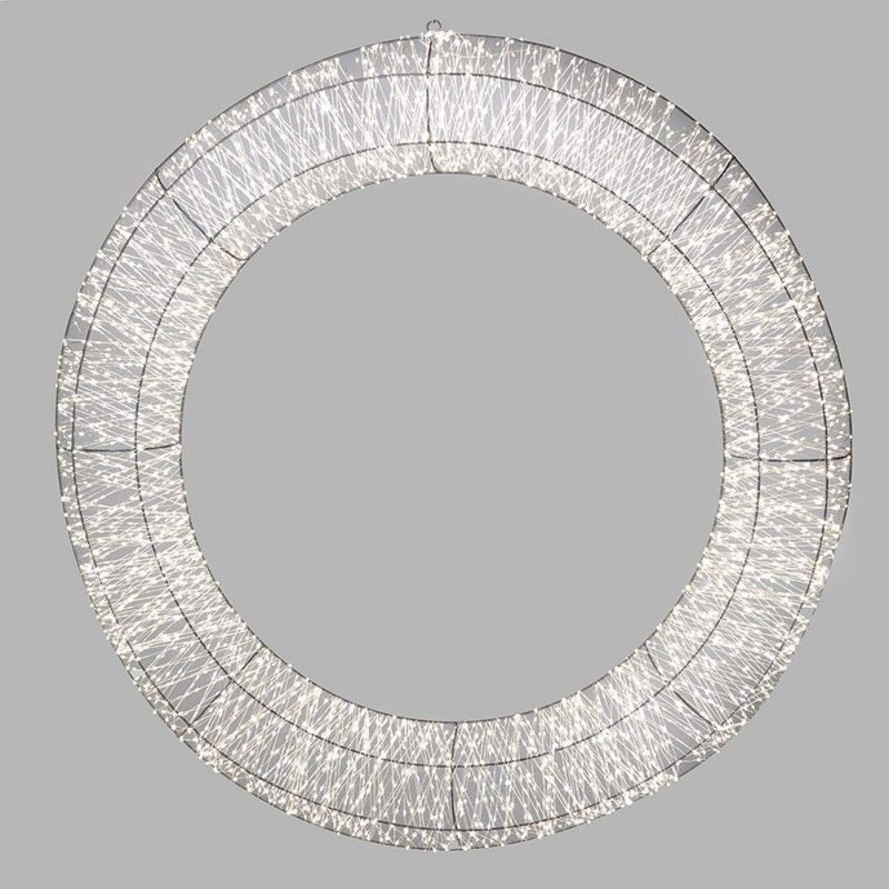 XL Flat Back Light Up Christmas Door Wreath