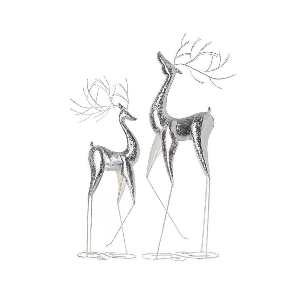 Set Of 2 Nordic Christmas Standing Reindeers