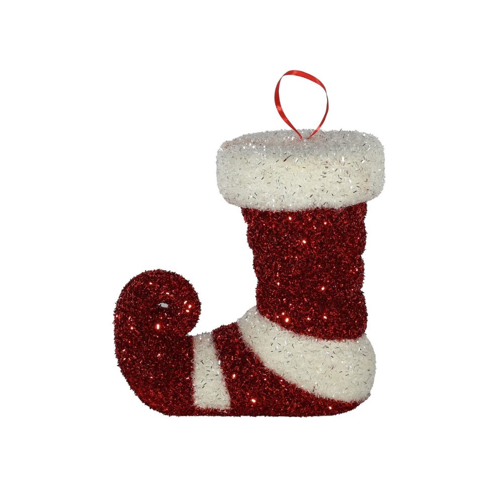Candyland Glitter Elf Shoe Hanging Decoration