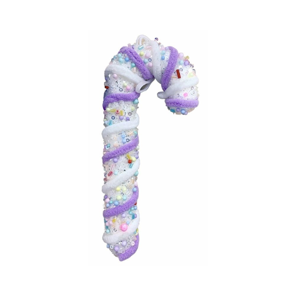 Purple Candy Cane Hanging Decoration