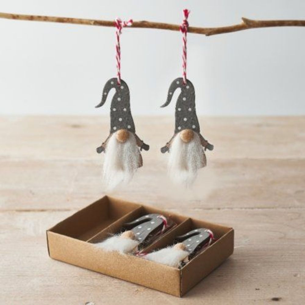 6 Pack Hanging Grey Gonk Decorations