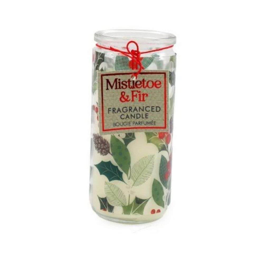 Mistletoe And Fir Xmas Tube Candle