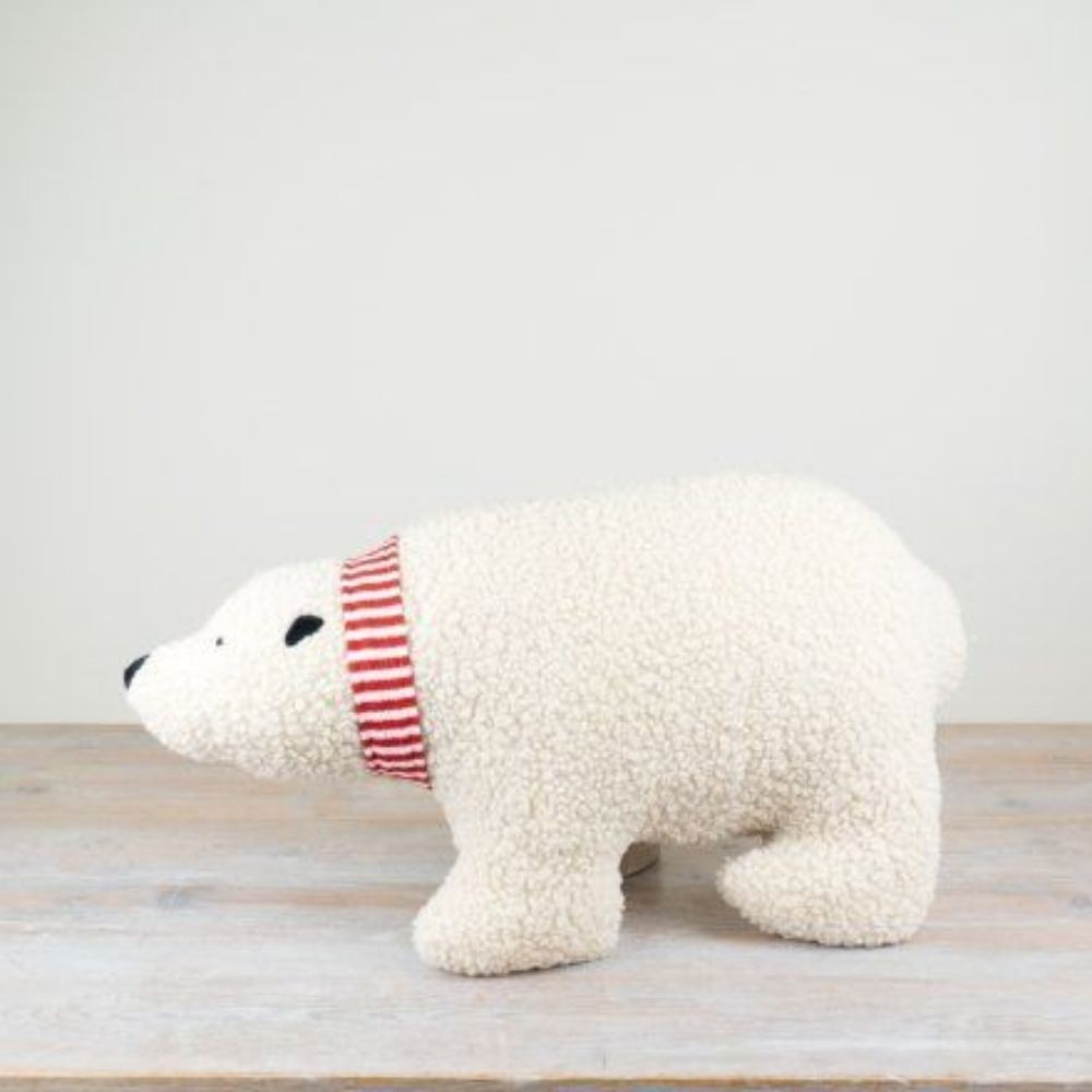 Snuggle Polar Bear Christmas Cushion