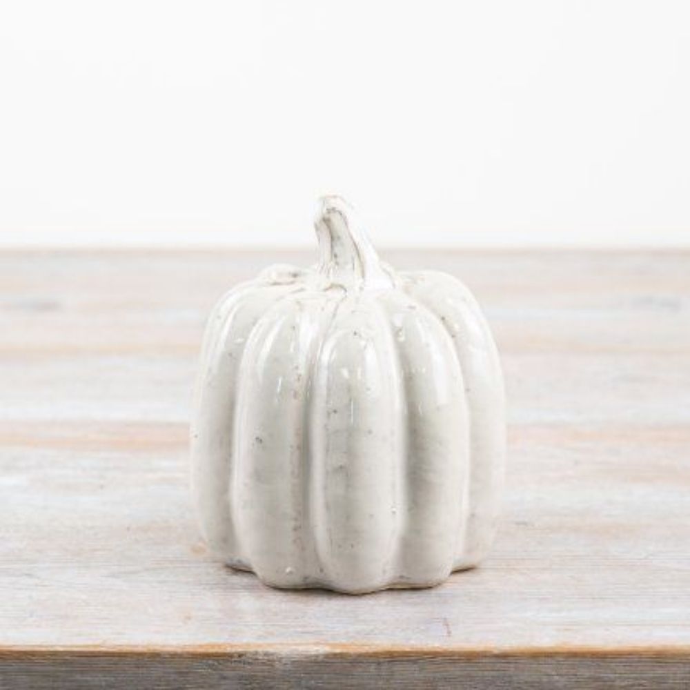 Glazed Ceramic Pumpkin Ornament - Autumn Décor