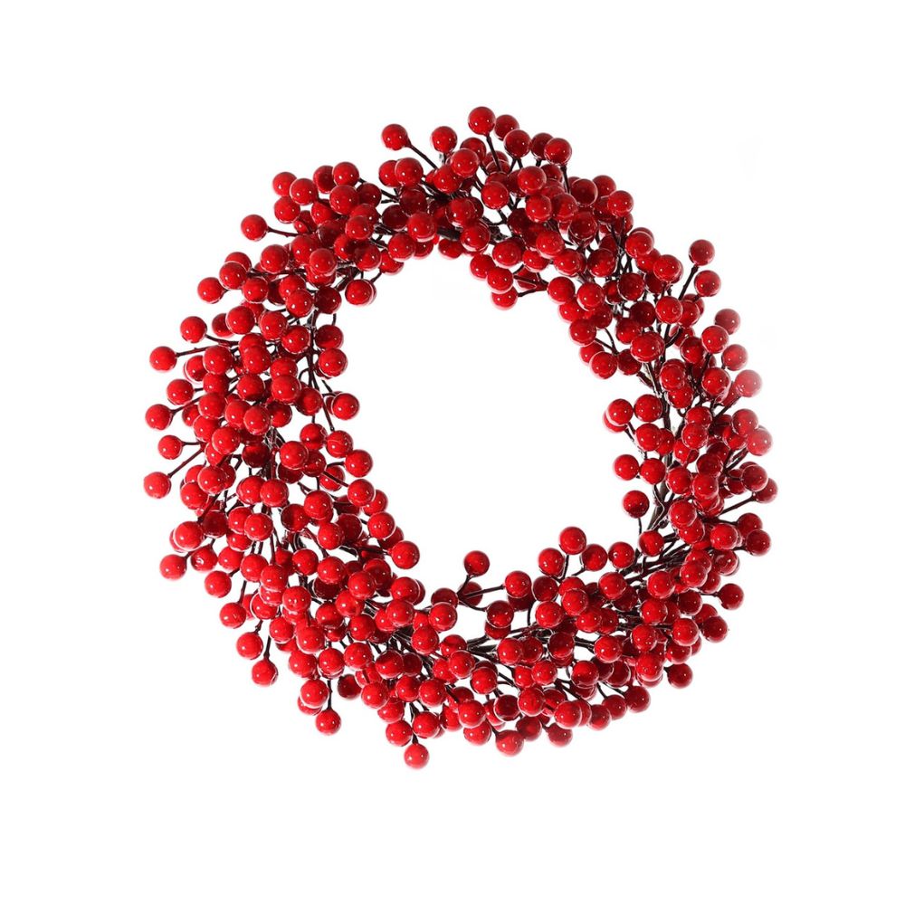 Full Red Berry Christmas Door Wreath
