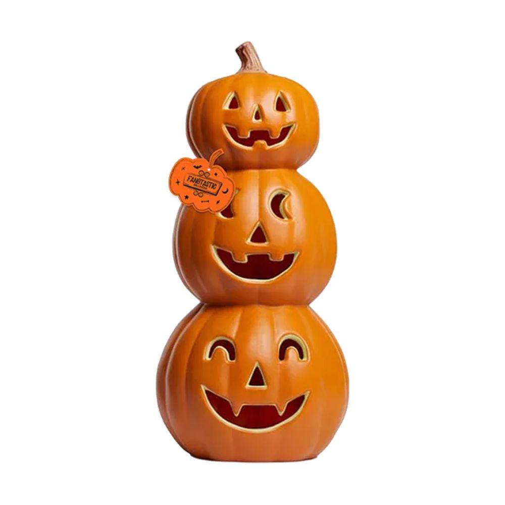 3 Tier LED Light Up Halloween Pumpkin Tower
