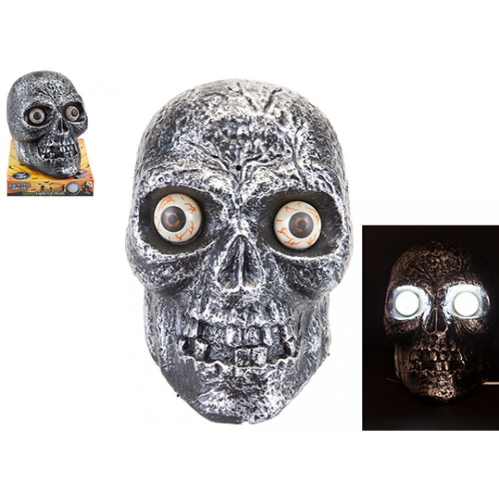 Sound Activated LED Scary Halloween Skull Prop