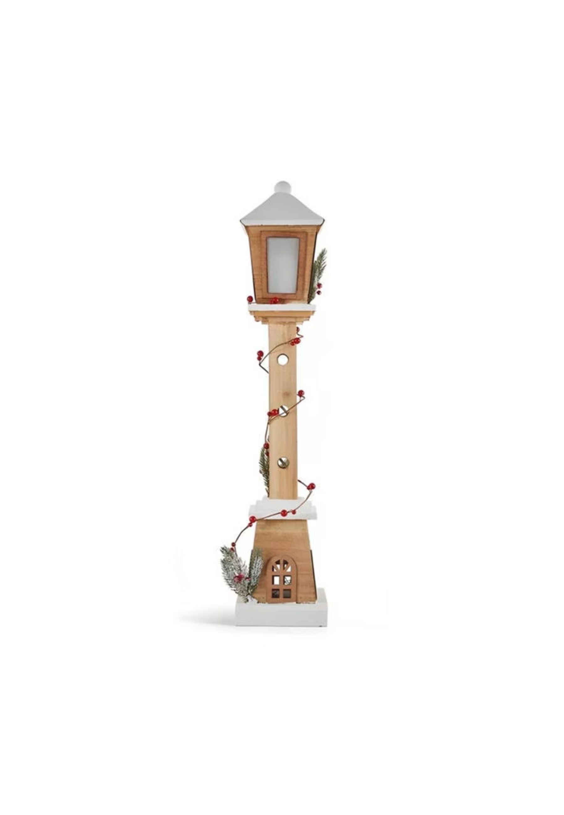 Festive Red Berry Christmas Lamp Post