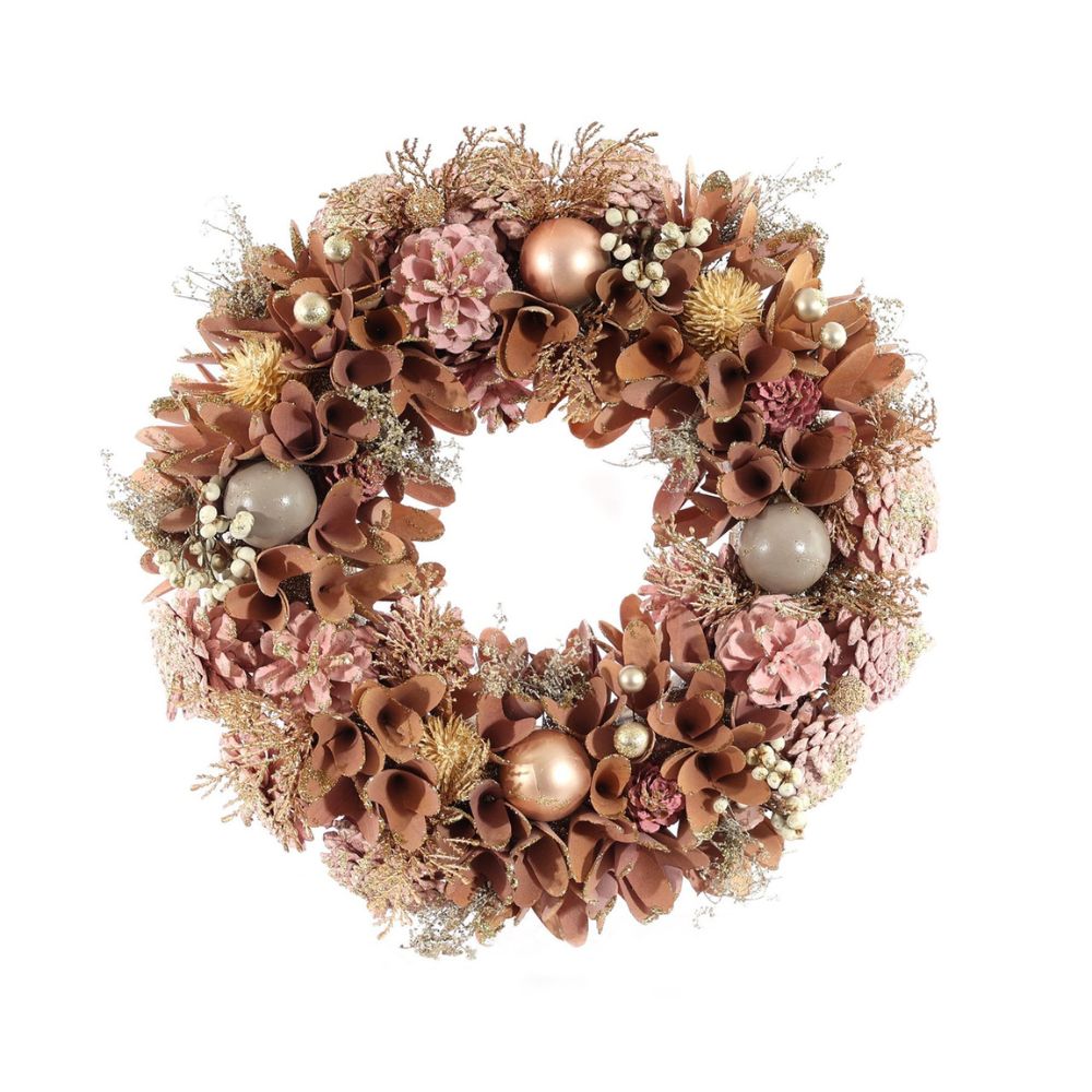 Dusky Pine Cone Bauble Door Wreath