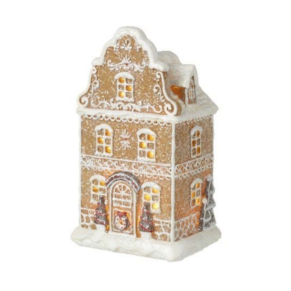 Light Up Gingerbread House With Trees