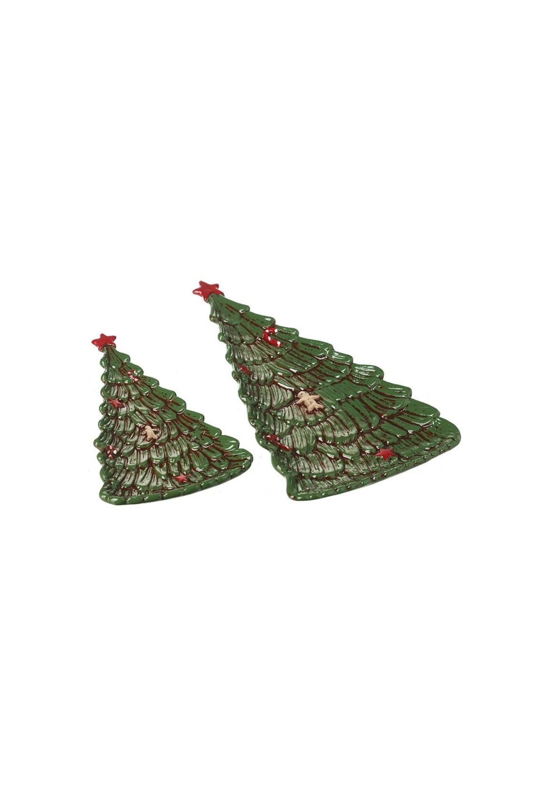 Set Of 2 Christmas Tree Tray Decoration