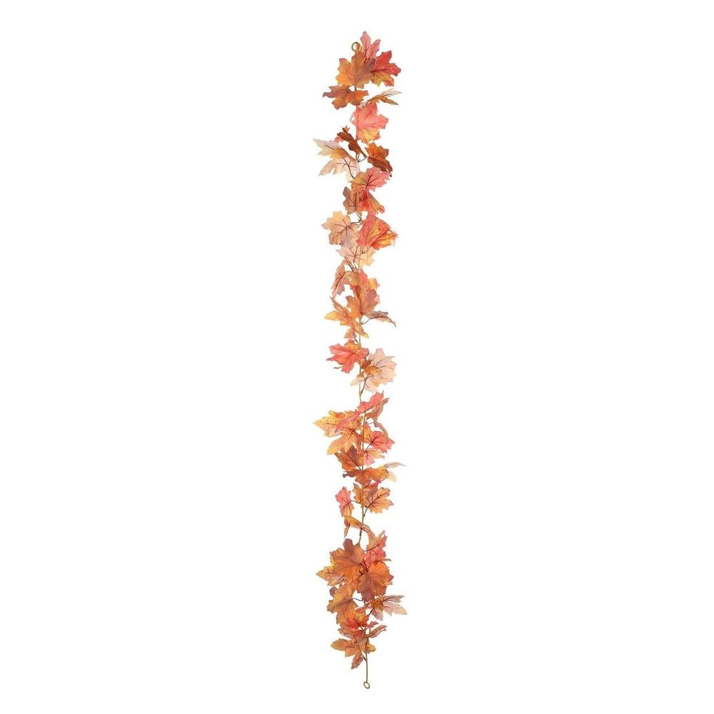 170cm Orange Maple Leaf Autumn Garland Decoration