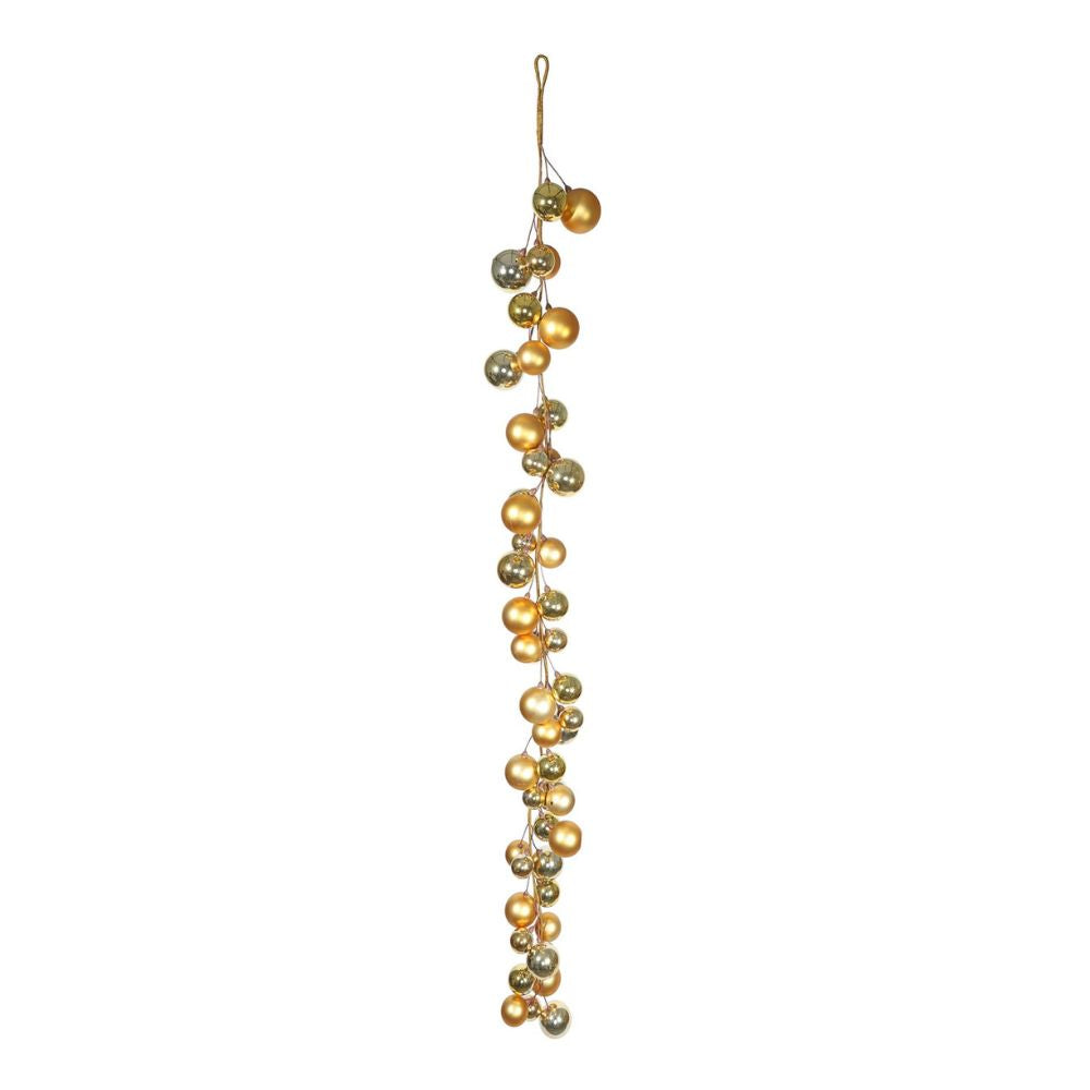 6ft Festive Gold Christmas Bauble Garland