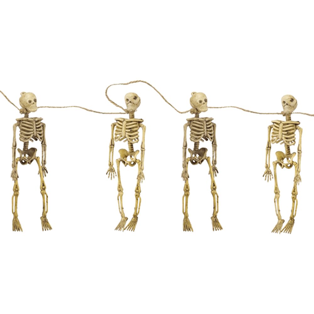 Haunted Halloween Skeleton Garland - Set of 4