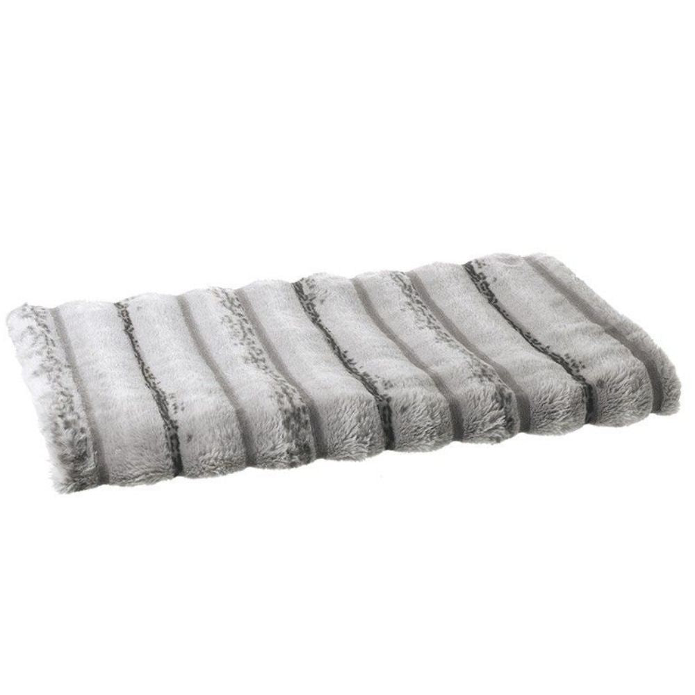 Grey Faux Fur Winter Throw - Soft Plush Blanket