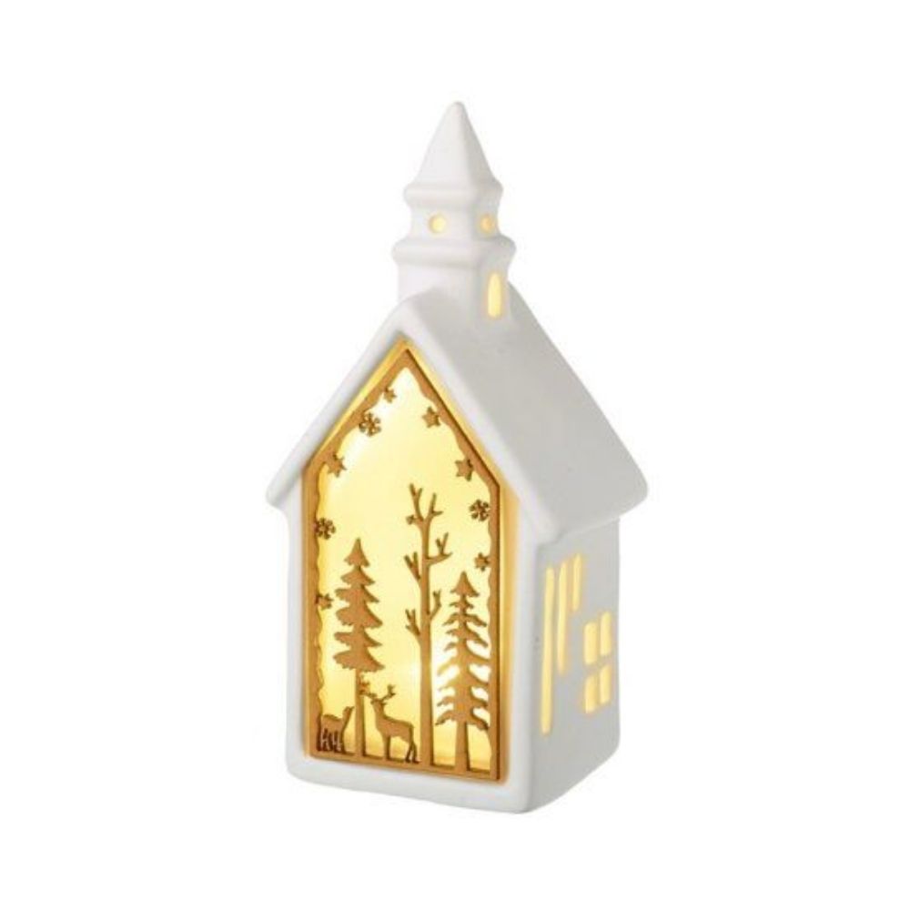 Light Up Christmas Scene House Ornament