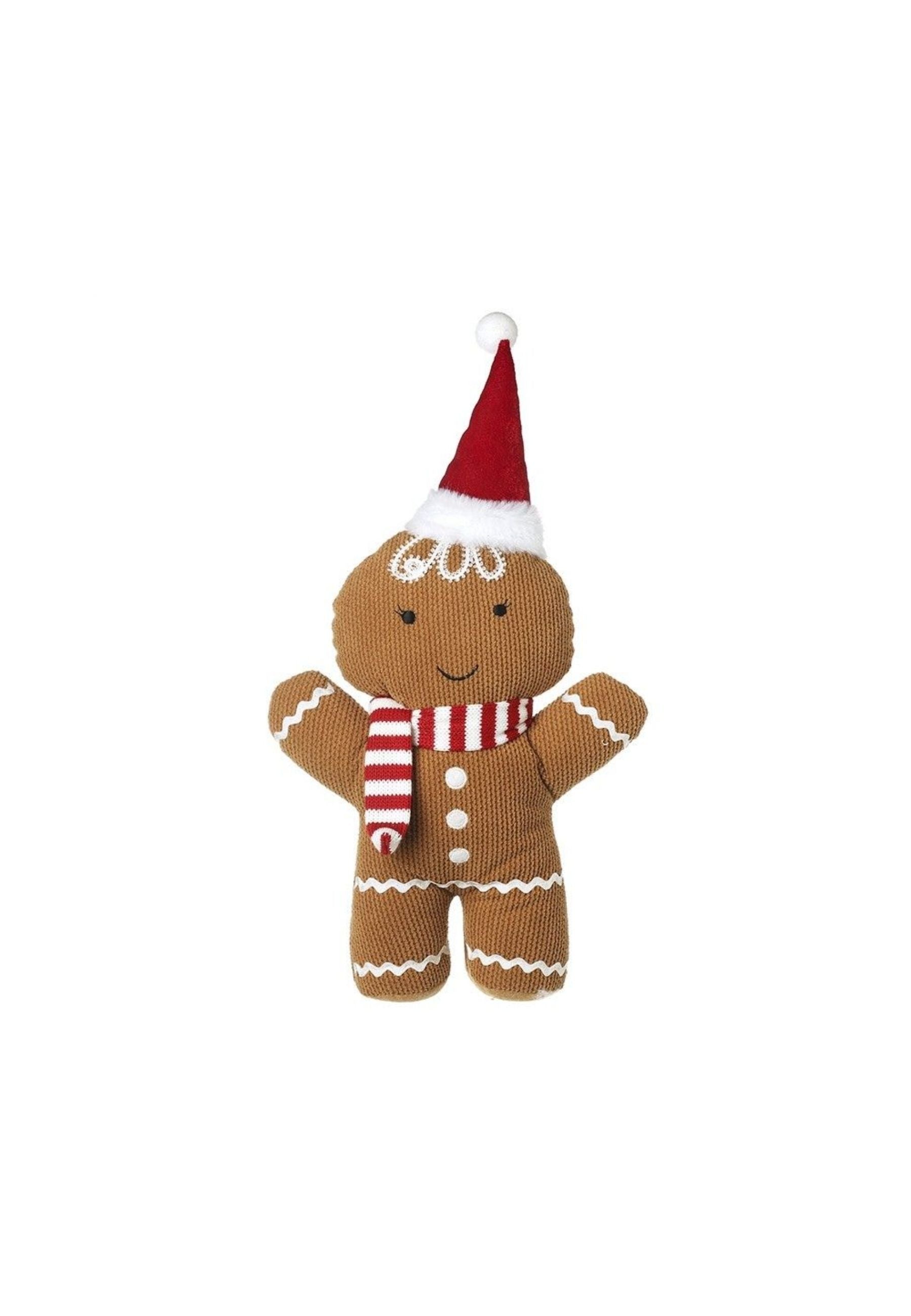 Plush Gingerbread Man Santas Hat