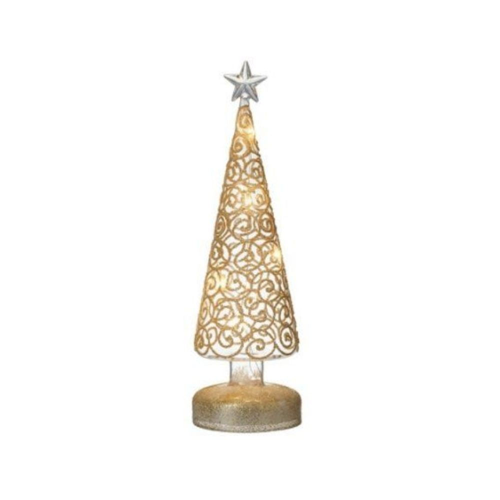 Light Up Standing Glass Swirls Ornament